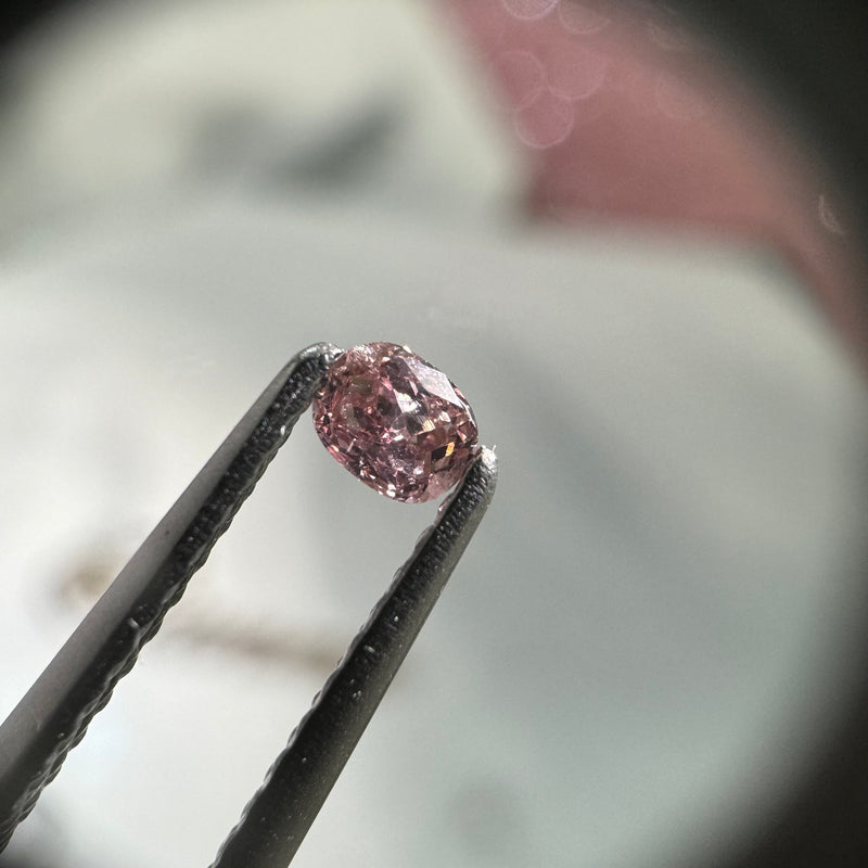 天然無証粉紫鑽0.12ct 2.63x3.33x1.89mm